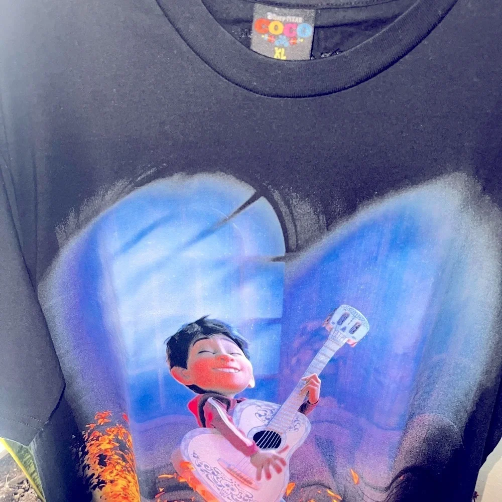 Mystical Black and Orange Short Sleeve Tee with Fiery Design